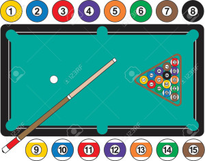 892449-A-graphic-illustration-of-a-pool-table-complete-with-billiard-balls-cue-stick-and-rack-Balls-are-ind-Stock-Vector